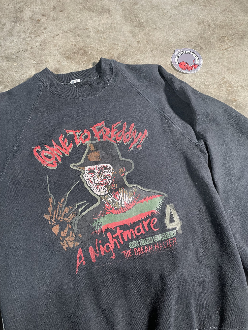 Vintage 80s Nightmare on Elm Street Horror Sweatshirt 18x25